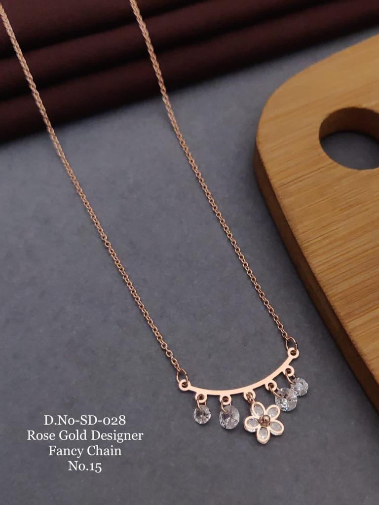 Rose Gold And Silver Designer Chain Catalog
